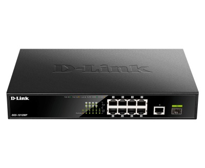 D-Link | 10 Gigabit port Switch with PoE | DGS-1010MP | Unmanaged | Desktop / Rackmount | Gigabit Ethernet (copper) ports quantity 1 | SFP ports quantity 1 | Power over Ethernet (PoE) ports quantity 8