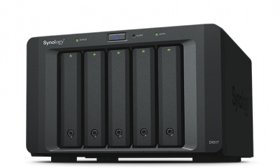 Synology | Tower NAS Expansion Unit | DX517 | up to 5 HDD/SSD Hot-Swap (drives not included) | Internal AC 100-240V Universal, 50/60 Hz