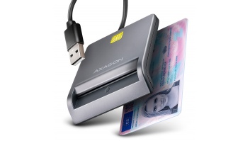 AXAGON Compact desktop USB contact Smart card/ID card reader with long USB-A cable | CRE-SM3T