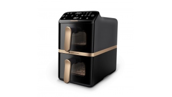 Philips Dual Basket Airfryer | NA462/70 4000 Series | Power 2750 W | Capacity 10 L | Rapid Air technology | Black