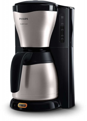 PHILIPS Kafijas automāts ThermInox (termotrauks), 1000W (melns ar pelēku)
