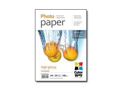 Photo Paper 20 pcs. | PG180020A4 | Glossy | White | 180 g/m² | A4