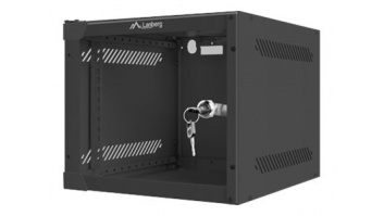 Lanberg | Rack cabinet 10" wall-mount 4U/280x310 (flat pack) with glass door | WF10-2304-10B | Black