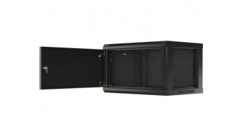 Lanberg | Rack cabinet 19" wall-mount 6U/600x450 for self-assembly with metal door (flat pack) | WF01-6406-00B | Black