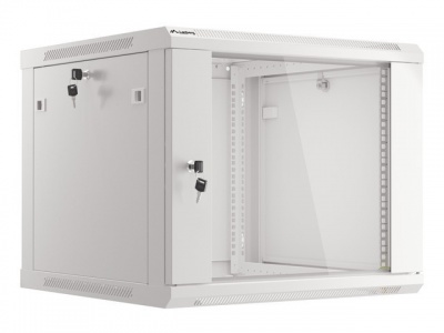 Lanberg | Rack cabinet 19" wall-mount 9U/600x600 (flat pack) with glass door | WF01-6609-10S | Grey