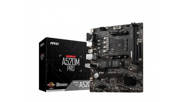 MSI | A520M PRO | Processor family AMD | Processor socket AM4 | DDR4 | Memory slots 2 | Chipset AMD A | Micro ATX