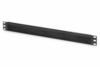 Digitus | 1U cable brush management panel open brush | DN-97661 | The Cable Brush Management Panel is getting fixed on the 483 mm (19”) profile rails | Black