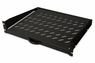Digitus Extendible Shelf for fixed mounting on front 483 mm (19") profile rails | DN-19-TRAY-2-450-SW