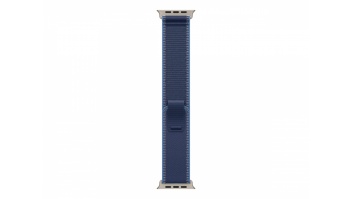 Apple 49mm Blue/Bright Blue Trail Loop - M/L - Natural Titanium Finish | Apple