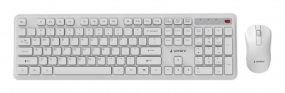 KEYBOARD +MOUSE WRL ENG/WH KBS-WPS-01-W GEMBIRD