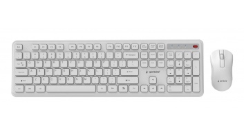 KEYBOARD +MOUSE WRL ENG/WH KBS-WPS-01-W GEMBIRD