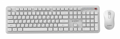 KEYBOARD +MOUSE WRL CYRILLIC/WH KBS-WPS-01-W-CYRL GEMBIRD
