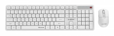 KEYBOARD +MOUSE WRL ENG/WHITE KBS-WMS-01-W GEMBIRD
