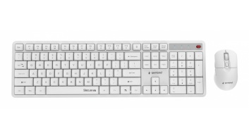 KEYBOARD +MOUSE WRL ENG/WHITE KBS-WMS-01-W GEMBIRD