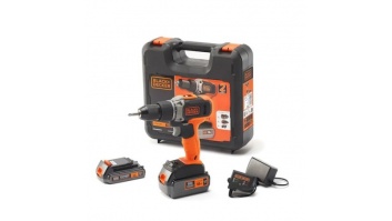 BLACK & DECKER | Cordless Drill/Driver with  2.0 Ah/4.0 Ah Battery | BCD003MEM2K-QW | 18 V | 2.0/4.0 Ah | Lithium
