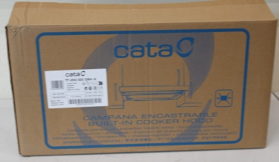 SALE OUT. CATA | Hood | TF 2003 600 GWH | Telescopic | Energy efficiency class C | Width 60 cm | 390 m³/h | Mechanical control | LED | White Glass | DAMAGED PACKAGING, DENT ON CORPUS, DAMAGED PAINT | 22 month(s)