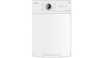 Midea | Washing Machine | MF100T60B/W-HR | Energy efficiency class A | Top loading | Washing capacity 6 kg | 1200 RPM | Depth 61 cm | Width 40 cm | Display | LED | Steam function | White