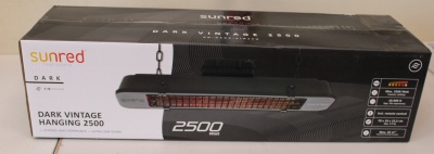 SALE OUT. Sunred RD-DARK-VIN25H Heater, Dark Vintage Hanging, Power 2500 W, Black | SUNRED Heater | RD-DARK-VIN25H, Dark Vintage Hanging | Infrared | 2500 W | Black | DAMAGED PACKAGING | IP44