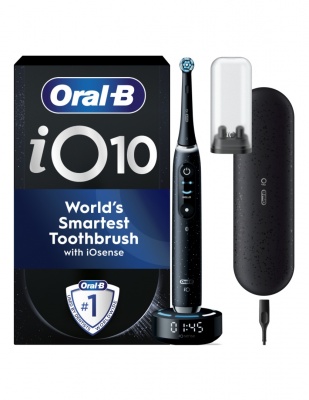 Oral-B Electric Toothbrush | iO10 Series | Rechargeable | For adults | Number of brush heads included 1 | Number of teeth brushing modes 7 | Cosmic Black Booster