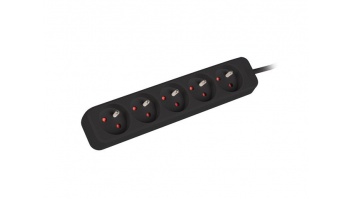 Lanberg | Power strip outlets for UPS system, 1m | PS0-05E-0100-IEC-BK | Sockets quantity 5