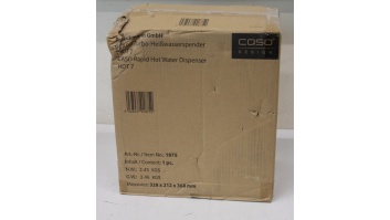SALE OUT. Caso Turbo Hot Water Dispenser | Hot 7 | Water Dispenser | 2200-2600 W | 2.7 L | Plastic/Stainless Steel | Black/Stainless Steel | DAMAGED PACKAGING, BROKEN INER PACKAGING, DAMAGED GLASS CONTAINER
