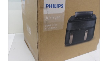SALE OUT. Philips Dual Steam Air Fryer | NA552/00 5000 Series | Power 2750 W | Capacity 9 L | RapidAir Plus | Black | DAMAGED PACKAGING | 24 month(s)