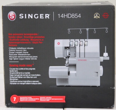 SALE OUT. Singer Sewing Machine | 14HD-854 Heavy Duty Serger | Number of stitches 8 | Grey | DAMAGED PACKAGING