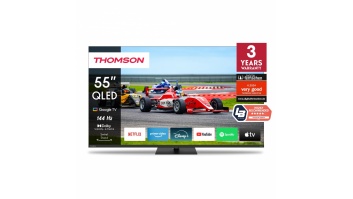 TV Set|THOMSON|55"|4K/Smart|QLED|3840x2160|Wireless LAN|Bluetooth|Google TV|Black|55QG7C14