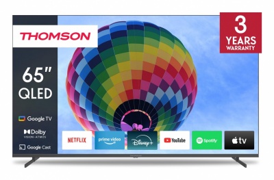 TV Set|THOMSON|65"|4K/Smart|QLED|3840x2160|Wireless LAN|Bluetooth|Google TV|Dark Grey|65QG4S14