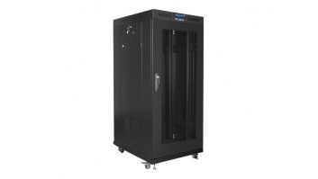 Lanberg | Rack cabinet 19" free-standing 22U/800x800 (flat pack) with glass door, LCD | FF01-8822-23BL | Black