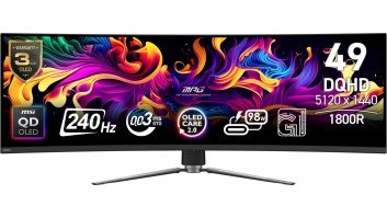 Monitor|MSI|49 "|5120 x 1440 pixels|Dual QHD|Native aspect ratio 32:9|QD-OLED|Curved|MPG491CQPXQD-OLED