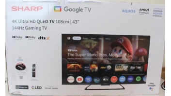 SALE OUT. Sharp | 43GR8265E | 43" | Smart TV | Google TV | 4K Ultra HD | DAMAGED PACKAGING