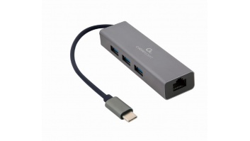I/O ADAPTER USB-C TO LAN RJ45/USB HUB A-CMU3-LAN-01 GEMBIRD