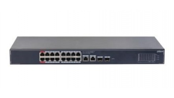 Switch|DAHUA|DH-SG4020LP|Switch layer L2|16xRJ-45 ports|RJ-45 Ports Type Gigabit Ethernet (10/100/1000)|2xGigabit Ethernet (copper) ports quantity|2xSFP module slots quantity|16xPower over Ethernet (PoE) ports quantity|Total Power over Ethernet (PoE) budg