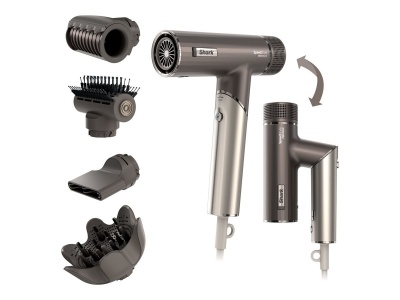 Shark | Hair Dryer System | HD542EU SpeedStyle Pro Flex | 1700 W | Number of temperature settings 3 | Ionic function | Grey | Diffuser nozzle