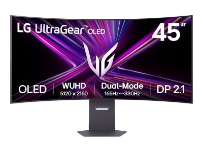 LG 45GX950A-B UltraGear™ 45" OLED WUHD Curved 5120x2160/21:9/0.03ms/275cd/m2/DisplayPort HDMI Headphone Out | LG