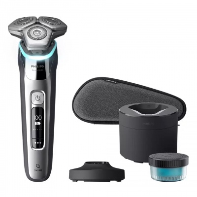 PHILIPS Shaver series 9000 Elektroskuveklis mitrai un sausai skūšanai ar SkinIQ,