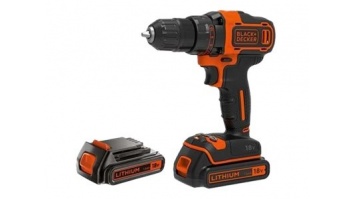Black&Decker 18v2G DD w 400mA ch in kitbox 2 batts BDCDD186KB-QW | BLACK & DECKER