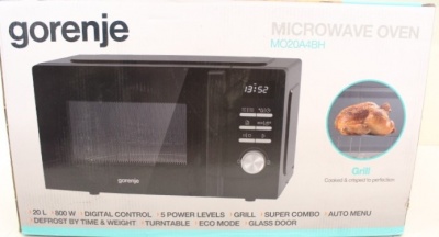 SALE OUT. | Gorenje Microwave Oven | MO20A4BH | Free standing | 800 W | 20 L | Grill | Black | DAMAGED PACKAGING AND ITEM RIGHT SIDE