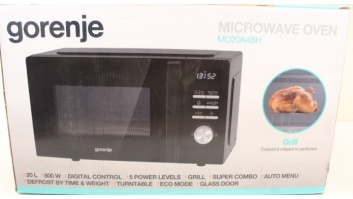 SALE OUT. | Gorenje Microwave Oven | MO20A4BH | Free standing | 800 W | 20 L | Grill | Black | DAMAGED PACKAGING AND ITEM RIGHT SIDE