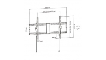 TV SET ACC WALL MOUNT 43-90"/WM-90T-01 GEMBIRD