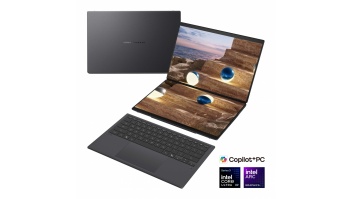 Asus | Zenbook Duo UX8407AA-SN066W | Moher Gray | 14 " | OLED | Touchscreen | 2.8K | 2880 x 1800 pixels | 144 Hz | Anti-Reflective | Intel Core Ultra X9 | 378H | 32 GB | LPDDR5X | Solid-state drive capacity 2000 GB | Intel Arc Graphics | Windows 11 Pro | 