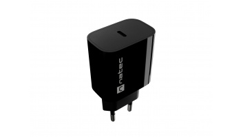 Natec Ribera USB Charger 1X USB-C 20W, Black