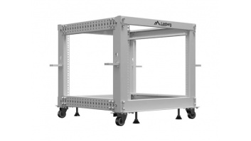 Lanberg Open Rack 19" 9U, adjustable | OR01-6109-S | 65.7 x 60 x 57.7 cm | Gray