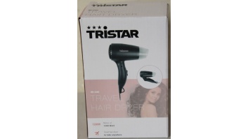 SALE OUT. Tristar HD-2460 | Tristar Travel Hair Dryer | HD-2460 | 1200 W | Number of temperature settings 2 | Black | DAMAGED PACKAGING | Warranty 24 month(s)