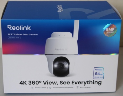 SALE OUT. | Reolink | 4K 4G LTE Wire Free Camera | Go Series G440 | 24 month(s) | Dome | 8 MP | Fixed | IP64 | H.265 | MicroSD (Max. 128GB) | UNPACKED, SCRATCHED ITEM BACK SIDE