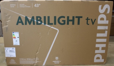SALE OUT. Philips 43PUS8450/12 43" (108cm) 4K QLED Ambilight TV | Philips 4K QLED Ambilight TV | 43PUS8450/12 | 43 | Smart TV | TITAN OS | UHD | Black | DAMAGED PACKAGING