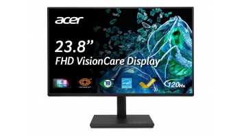 Acer Vero B247Y Series Monitor 60cm 23.8'' FHD ZeroFrame IPS 120Hz 16:9 4ms(GTG) 250nits VGA HDMI DP MM Audio In/Out AdaptiveSync EU Black | Acer