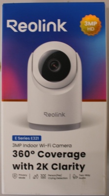 SALE OUT. Reolink E321 Smart Indoor Cam Wi-Fi PT, White | Reolink Camera | E Series E321 | 24 month(s) | Tabletop | 3 MP | 4mm/F2.0 | MicroSD up to 512GB | DAMAGED PACKAGING