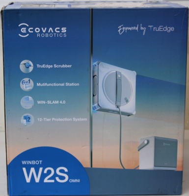 SALE OUT. | Ecovacs Window Cleaning Robot | WINBOT W2S OMNI | Corded | 8000 Pa | White | ITEM USED, DIRTY AND SCRATCHED